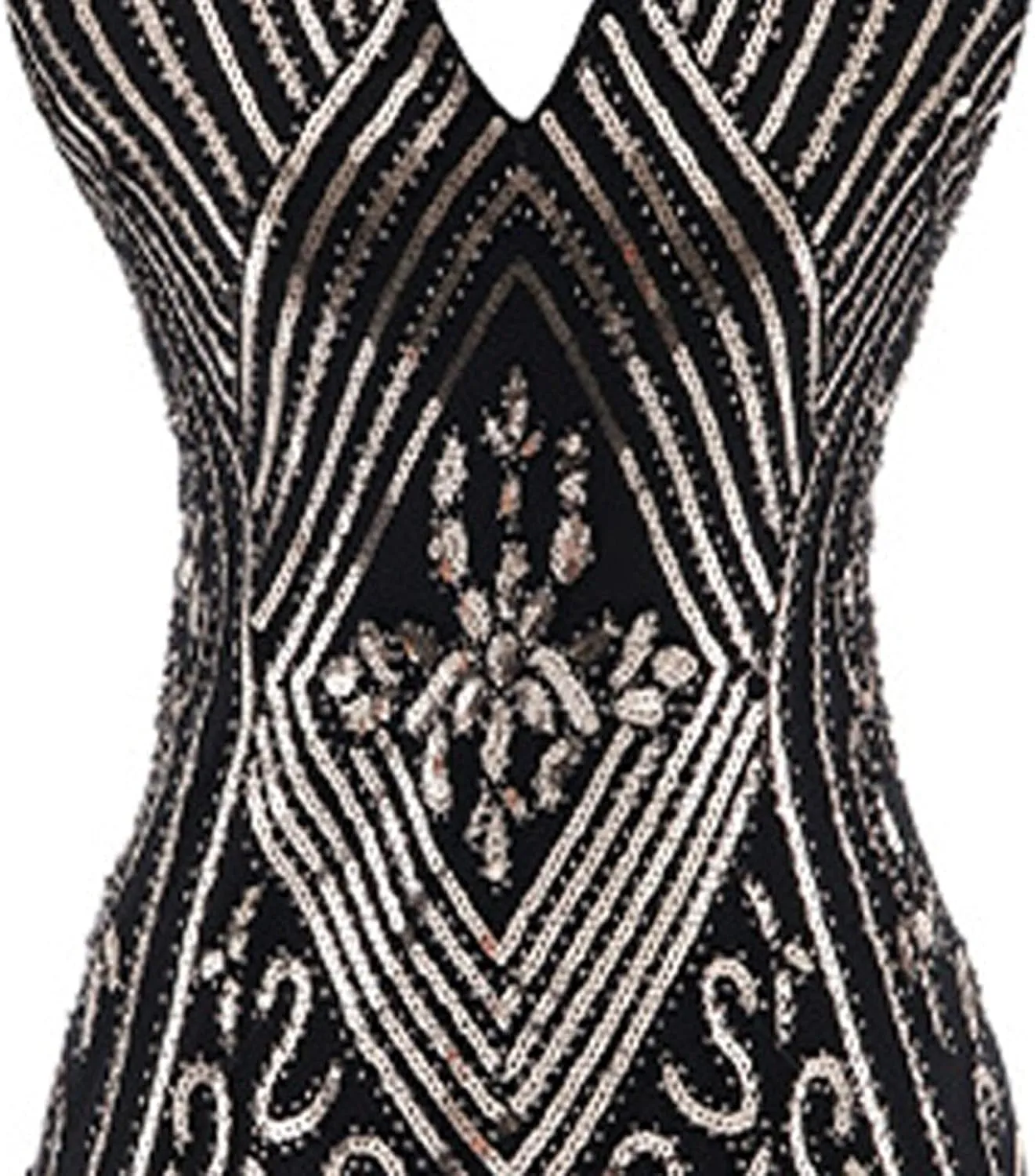 1920 Style Dresses for Women Gatsby Sexy Halter Neck Plus Szie Dress Roaring 20s Art Deco Cocktail Party Dresses