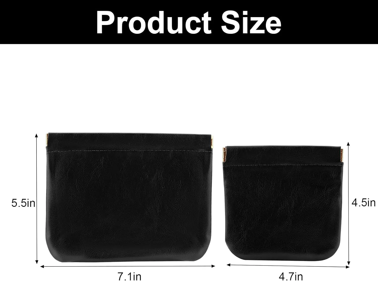 2 PCS Small Makeup Bag for Purse,Leather Small Makeup Pouch Purse,Mini Cosmetic Bag for Travel,Headphone Cable Pouch,Neutral, elegant and stylish,Gifts for Women Men