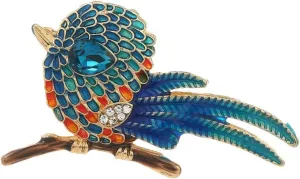 3cm*5cm Fat Parrot Bird Brooches For Women Unisex Enamel Pet Bird Animal Brooch Lapel Pin Party,