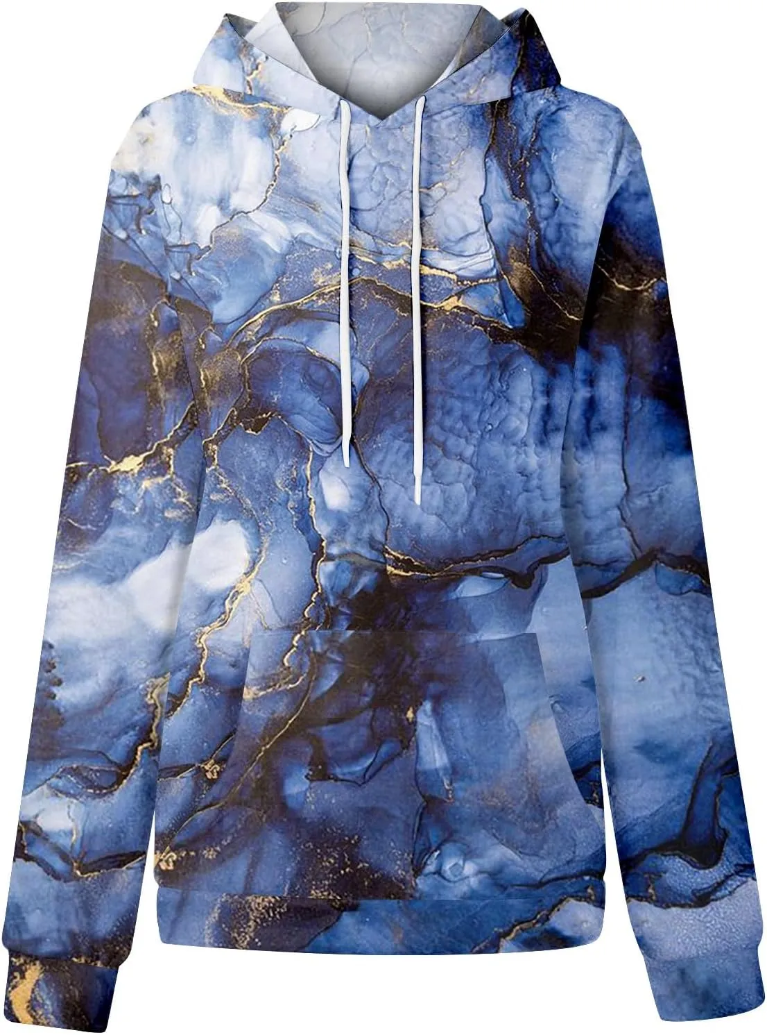 ADHOWBEW Oversized Sweatshirt for Women Fashion Y2k Graphic Drawstring Hoodies Sweaters