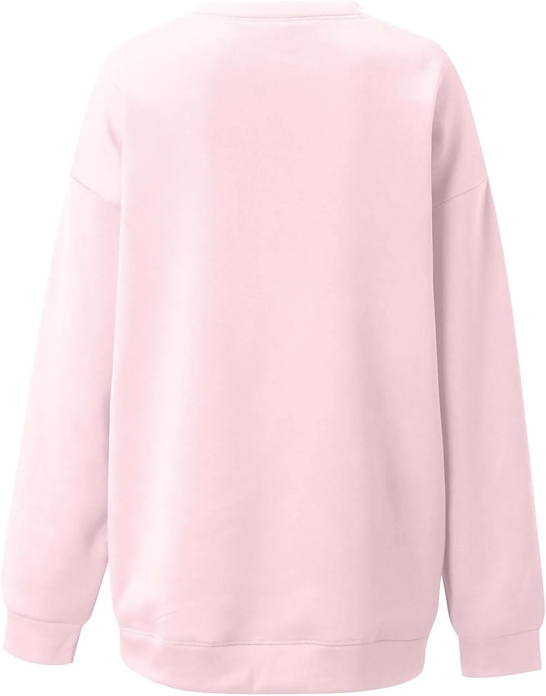 Akklian Cute Sweatshirt for Women Cherry Bow Print Long Sleeve Kawaii Pullover Oversized Loose Teen Girl Preppy Clothes Pink
