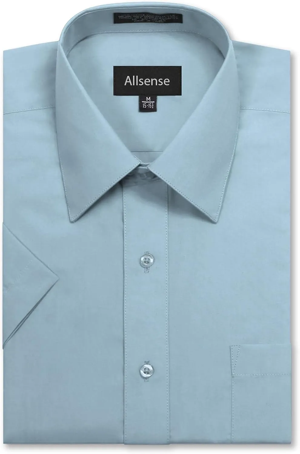 Allsense Mens Regular-Fit Short-Sleeve Dress Shirt