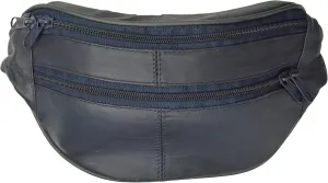 Assorted Leather Fanny Packs (#7310) (Blue)
