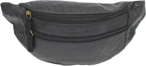Assorted Leather Fanny Packs (#7310) (Croco Black)