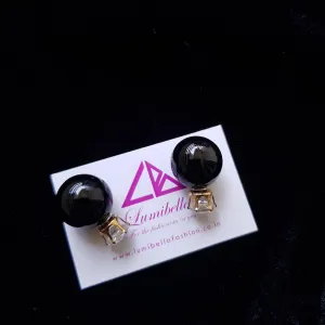 Ball pearl stud with AD embellishment