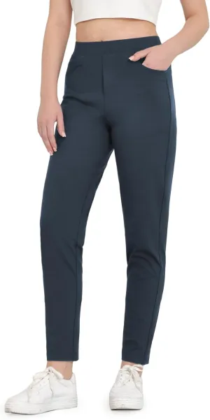 Bamans Womens Dress Pants Work Business Skinny Leg Pants Office High Waisted Slacks Slim Fit Casual Trousers