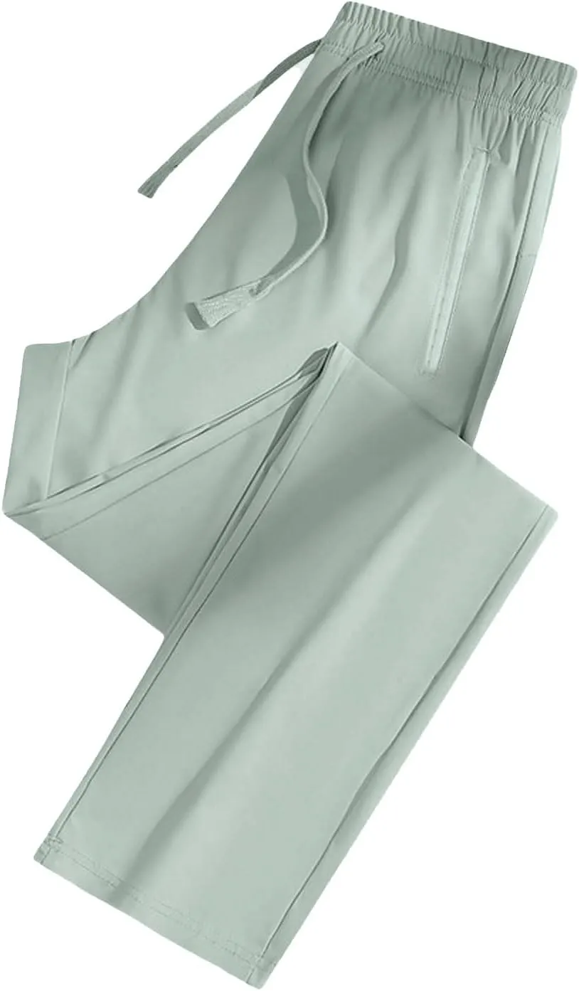Beeswan Pants for Women Stretch Active Comfy Quick Dry Work Sport Running Sweatpants Summer Breathable Ice Silk Jogger