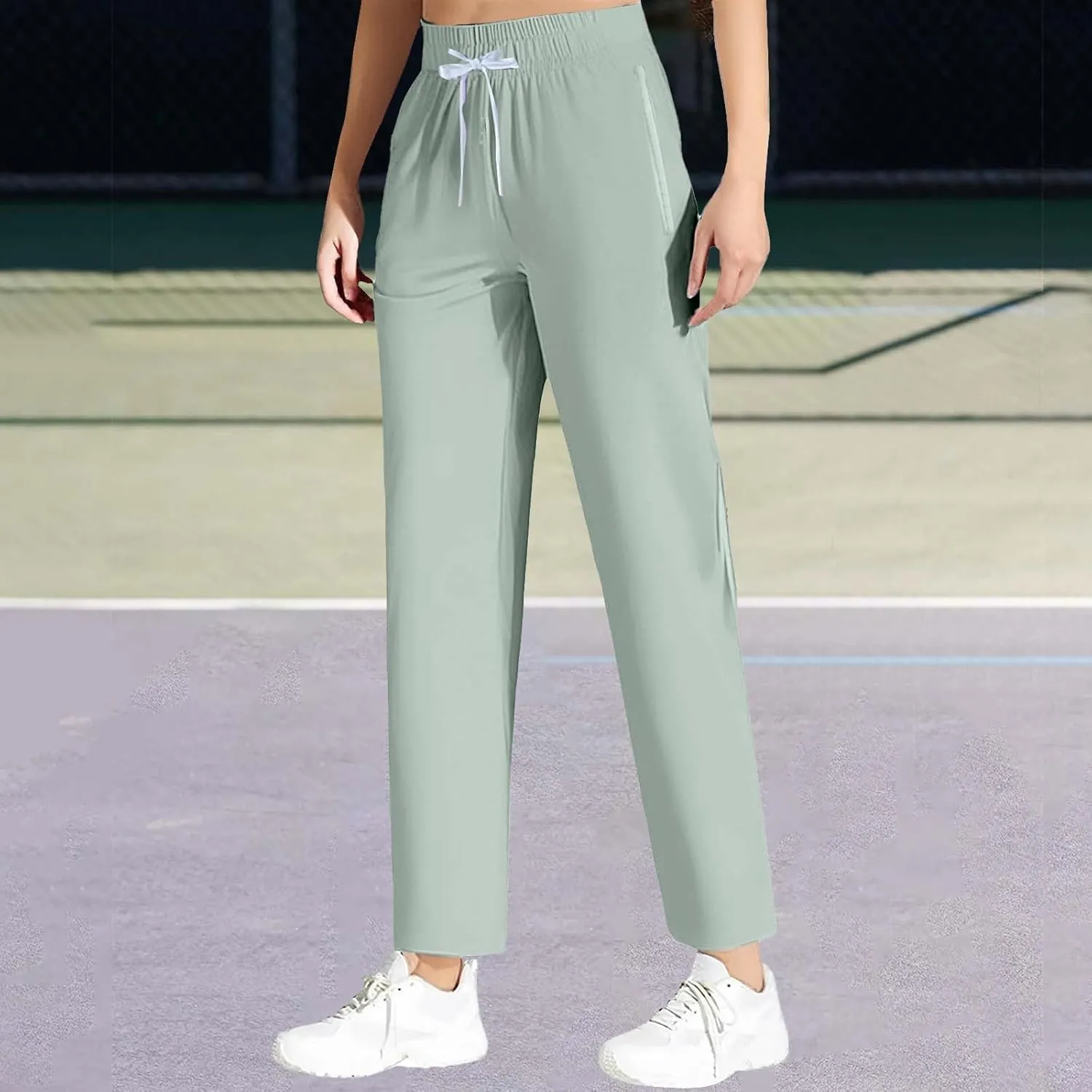 Beeswan Pants for Women Stretch Active Comfy Quick Dry Work Sport Running Sweatpants Summer Breathable Ice Silk Jogger