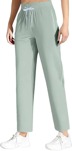 Beeswan Pants for Women Stretch Active Comfy Quick Dry Work Sport Running Sweatpants Summer Breathable Ice Silk Jogger