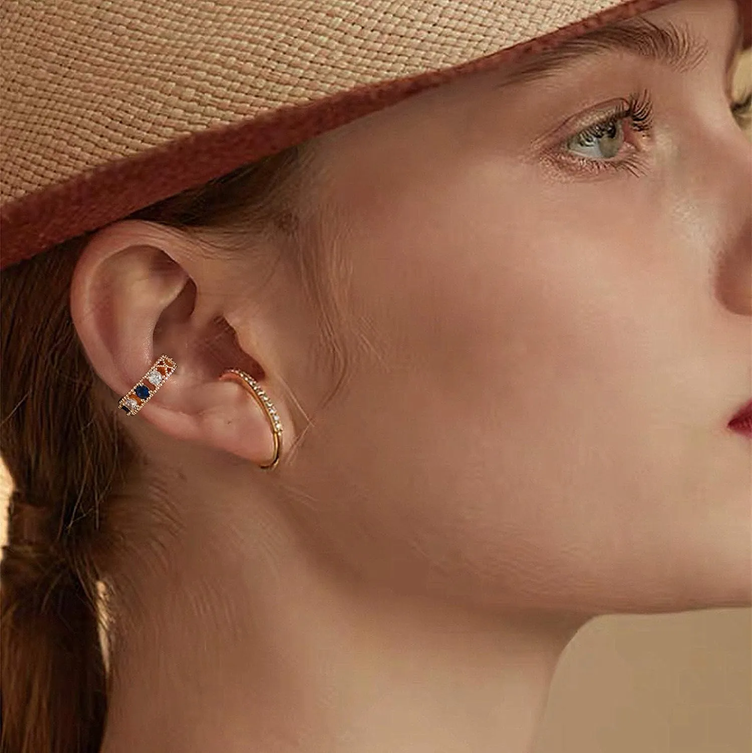 BENEIGE Ear Cuff Non Piercing 14K Gold Plated Ear Cuff Earrings for Women Clip On Cartilage Earring Jewelry for Women