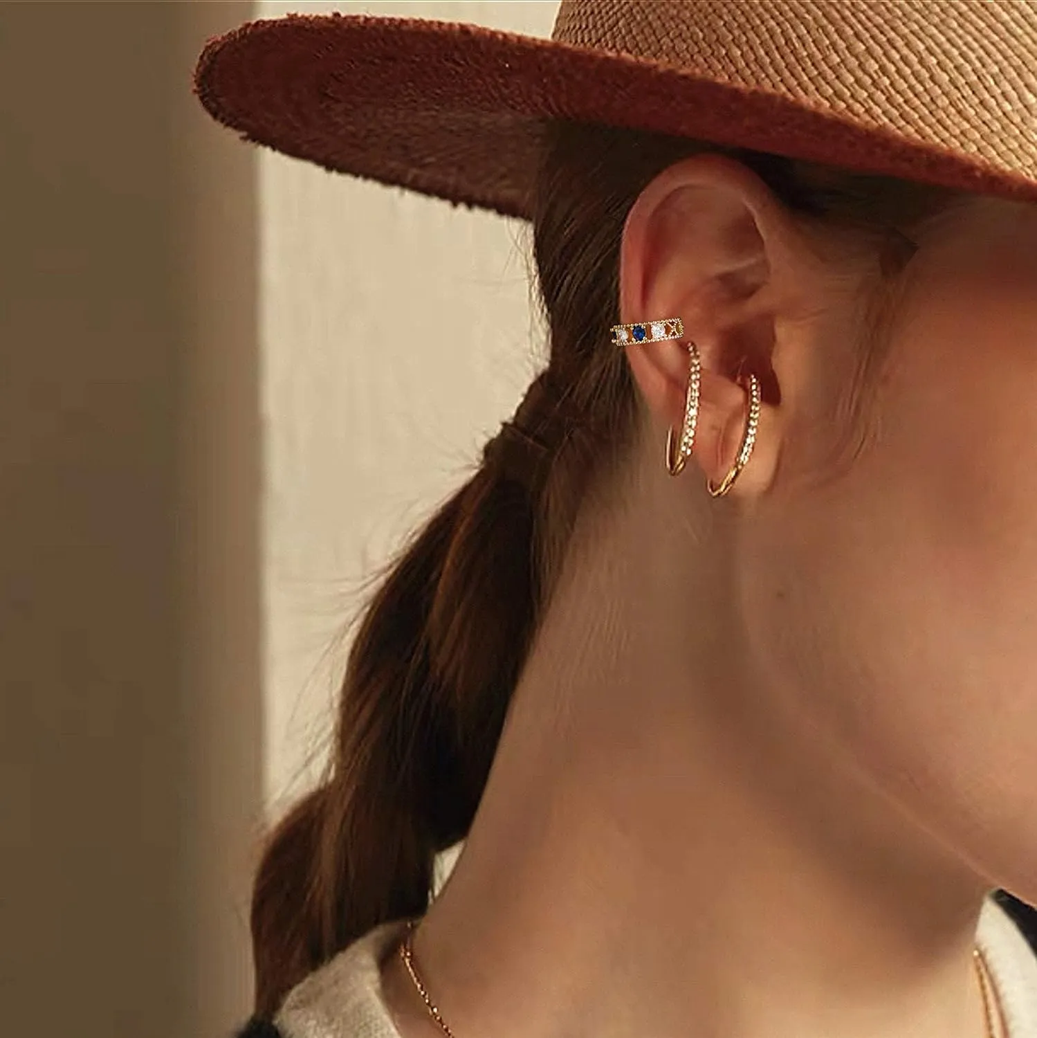 BENEIGE Ear Cuff Non Piercing 14K Gold Plated Ear Cuff Earrings for Women Clip On Cartilage Earring Jewelry for Women