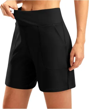 Biker Shorts Women Soft Plus Size Butt Lifting Shorts Seamless Workout Shorts High Waisted Yoga Shorts with Pockets