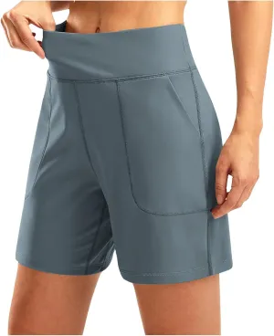 Biker Shorts Women Soft Plus Size Butt Lifting Shorts Seamless Workout Shorts High Waisted Yoga Shorts with Pockets