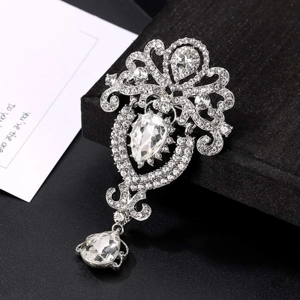Brooch Brooch Pins, Women St Patrck Day Brooch Ladies Crystal Trophy Diamond Crown Jewelry Brooch Coat Luxury Full Brooch Ever Brooch