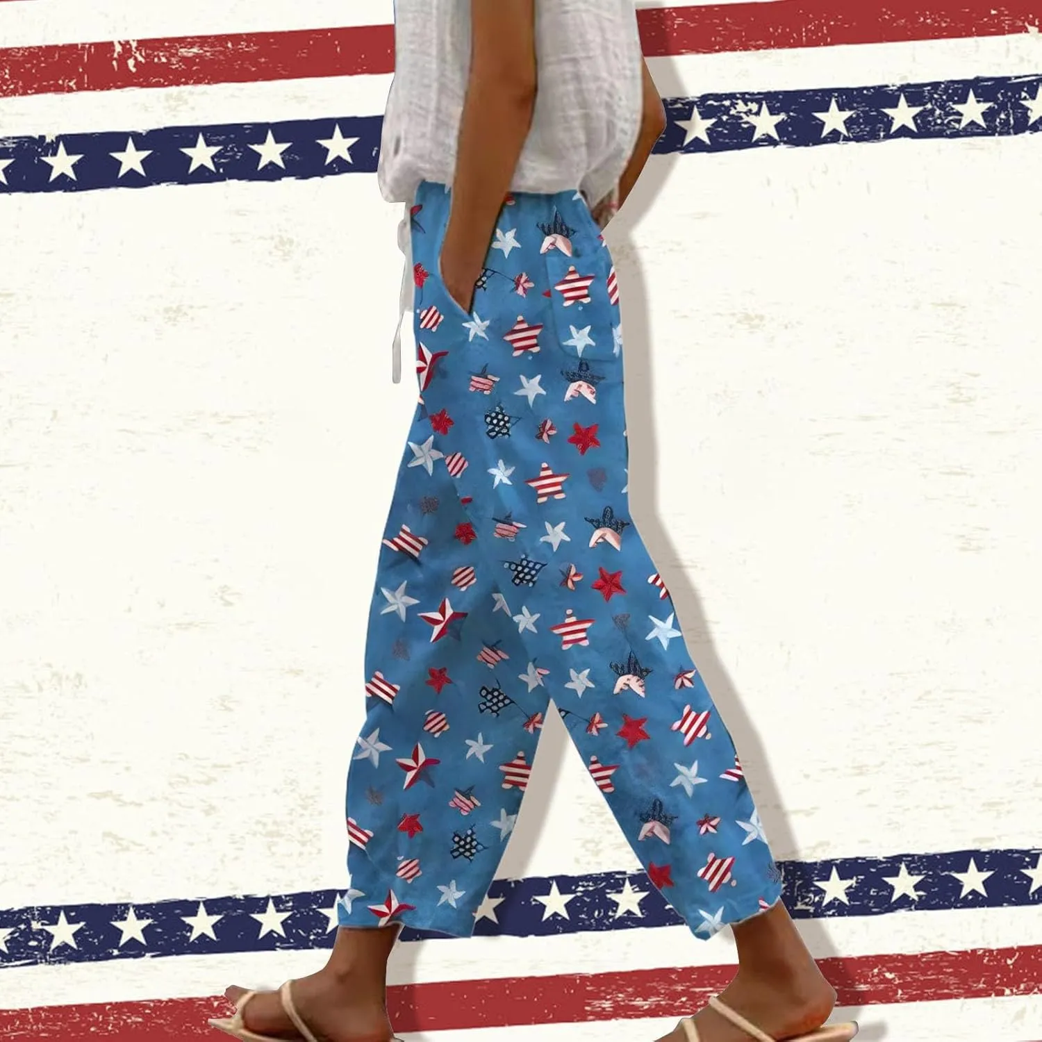 Capris Pants for Women Pants Drawstring Capri Pants with Pockets Wide Leg Cropped Pants for Women Capris Pants for