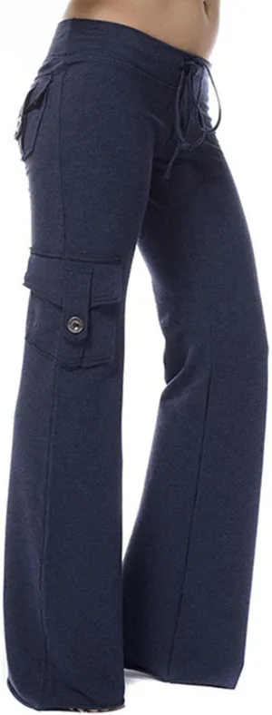 Cargo Pants Women Wide Leg Yoga Pants Multiple Pockets Cargo Pants Workout Athletic Pants Baggy Y2k Pants Plus Size
