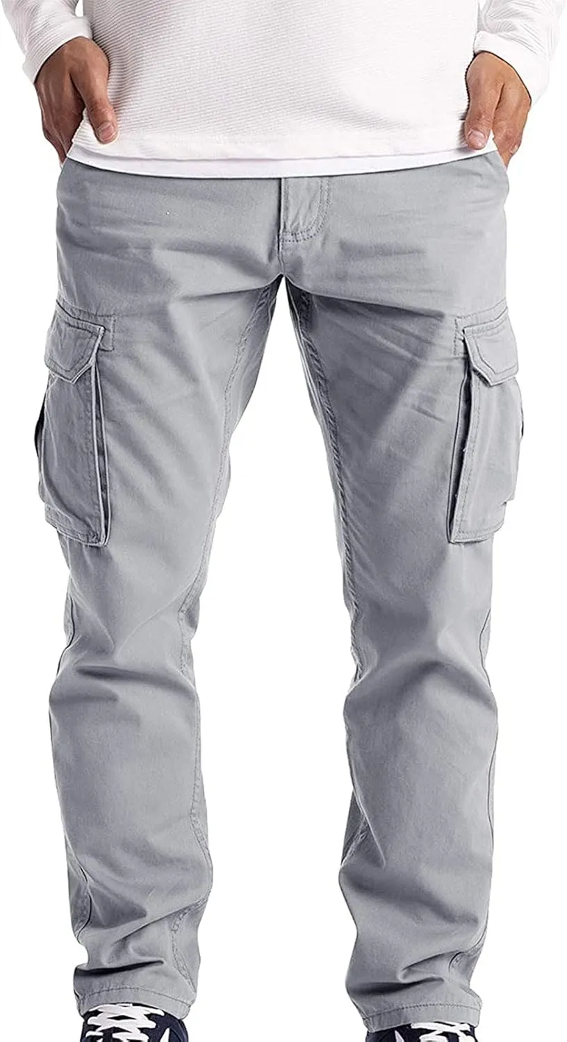Cargo Work Pants for Men 6 Pocket Work Pants Trousers Men's Pants Cotton Athletic Pants