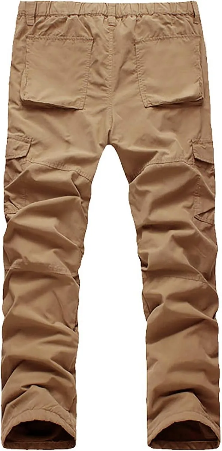 Cargo Work Pants for Men 6 Pocket Work Pants Trousers Men's Pants Cotton Athletic Pants