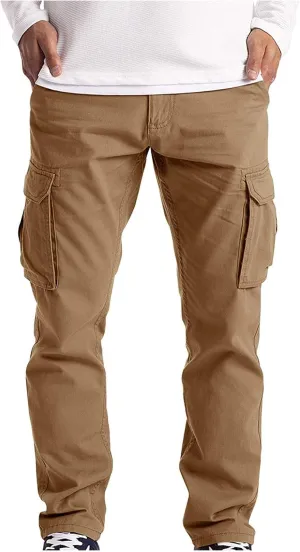 Cargo Work Pants for Men 6 Pocket Work Pants Trousers Men's Pants Cotton Athletic Pants