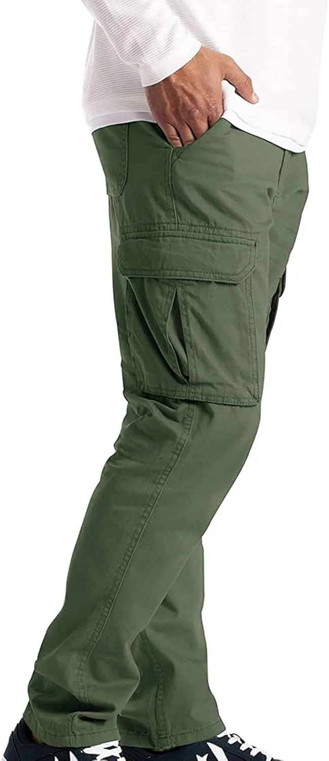 Cargo Work Pants for Men 6 Pocket Work Pants Trousers Men's Pants Cotton Athletic Pants