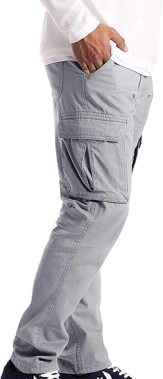 Cargo Work Pants for Men 6 Pocket Work Pants Trousers Men's Pants Cotton Athletic Pants