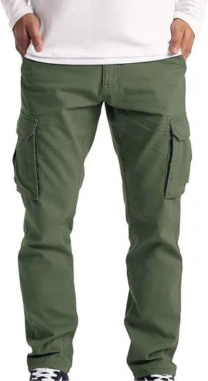 Cargo Work Pants for Men 6 Pocket Work Pants Trousers Men's Pants Cotton Athletic Pants