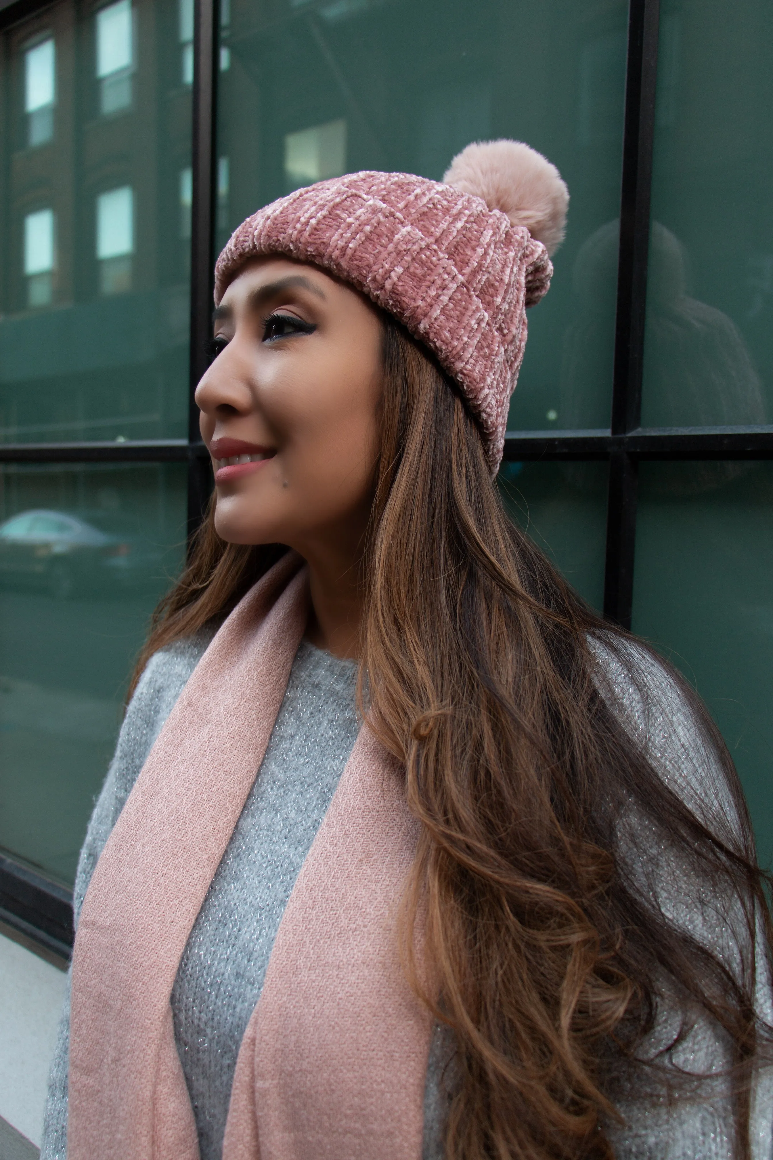 Casselton Solid Beanie With Pom Pom
