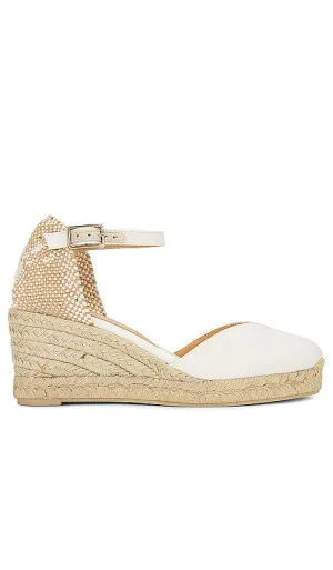 Castaner Chiarita Wedge in Cream