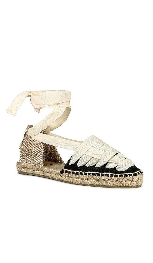Castaner Jean Flat in Black & White