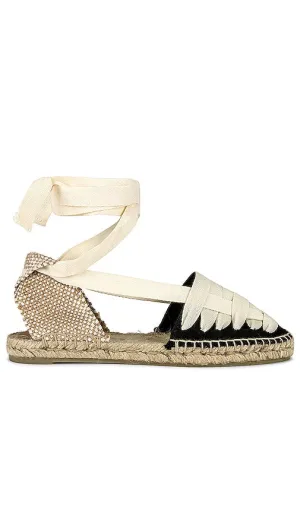 Castaner Jean Flat in Black & White