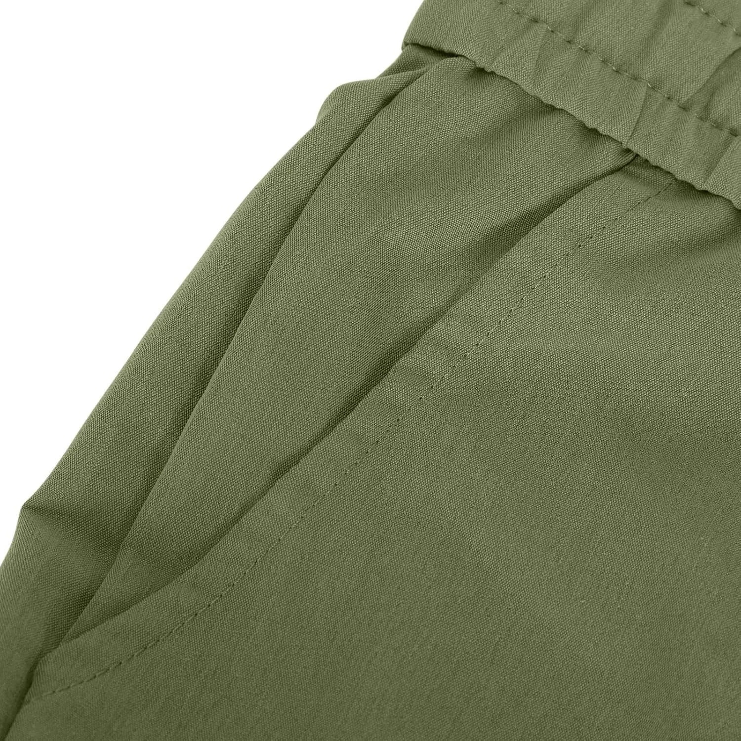 Casual Pants for Men Stretch Dress Pants Khaki Slim Fit Pants Solid Drawstring Waist Pants Golf Pants with Pockets