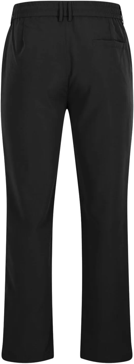 Casual Pants for Men Stretch Dress Pants Khaki Slim Fit Pants Solid Drawstring Waist Pants Golf Pants with Pockets