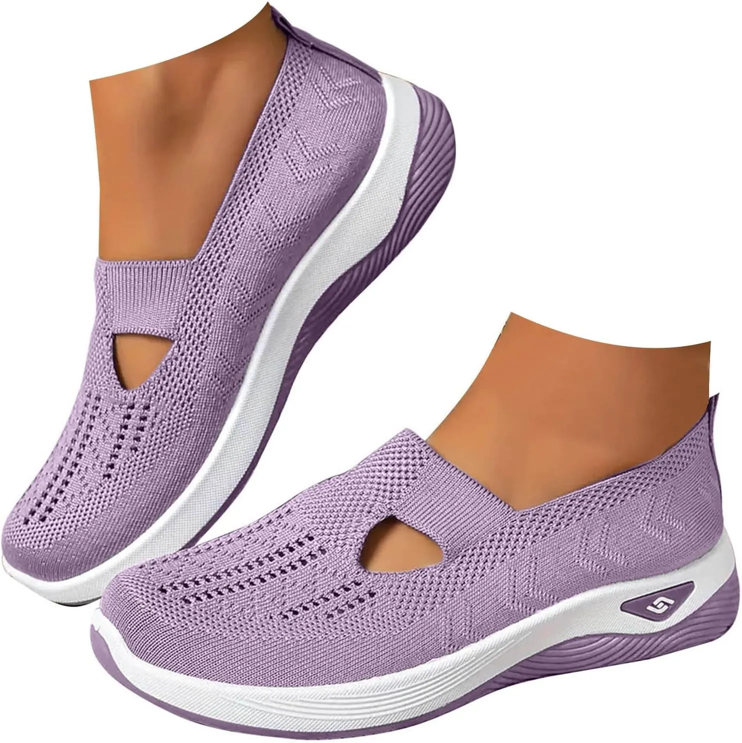 Cathalem Diabetic Shoes for Women, 2024 New Women's Woven Breathable Soft Sole Shoes Women Diabetes Foam Shoes