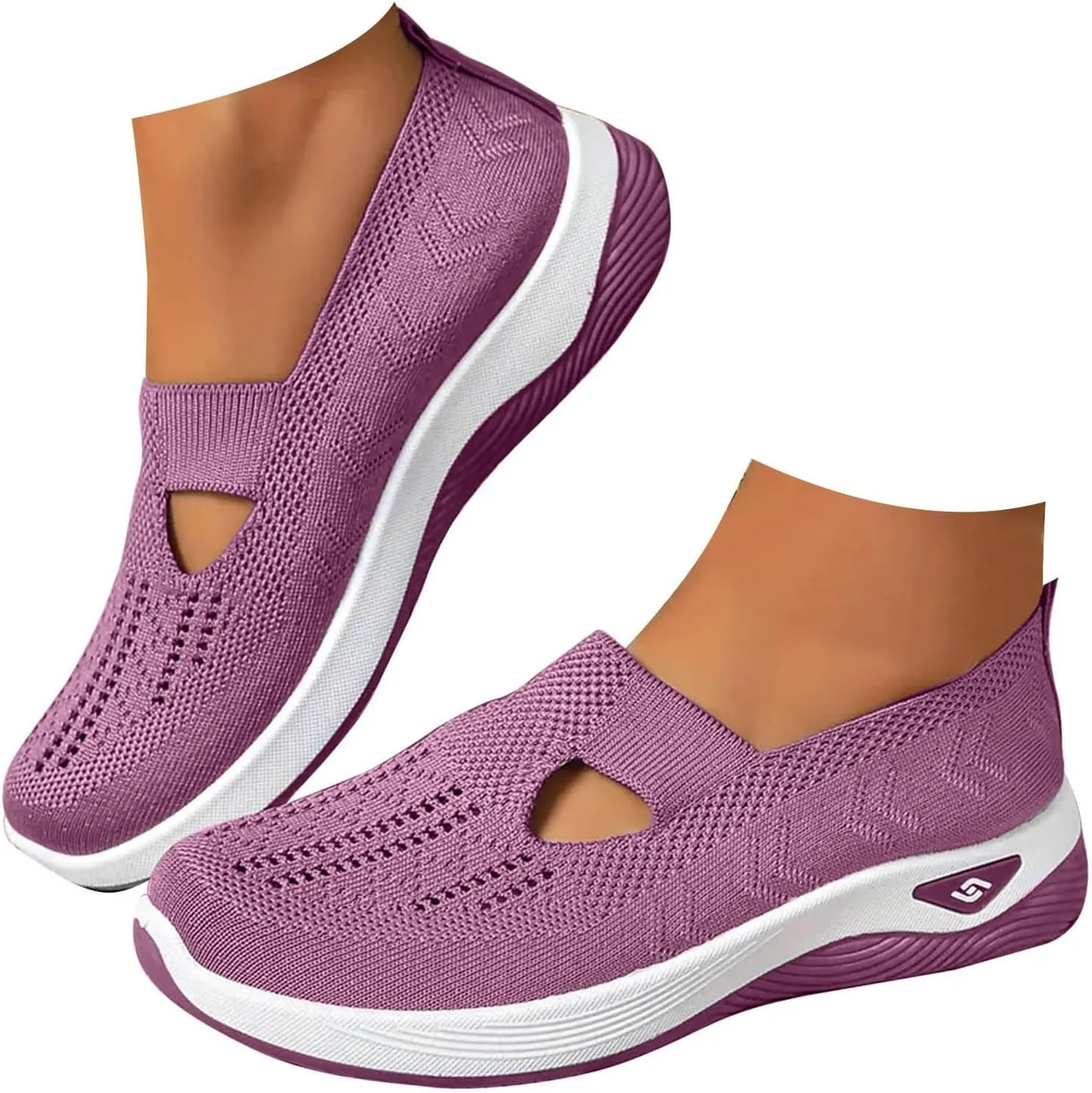 Cathalem Orthopedic Shoes for Women, 2024 New Women's Woven Breathable Soft Sole Shoes Women Diabetes Foam Shoes