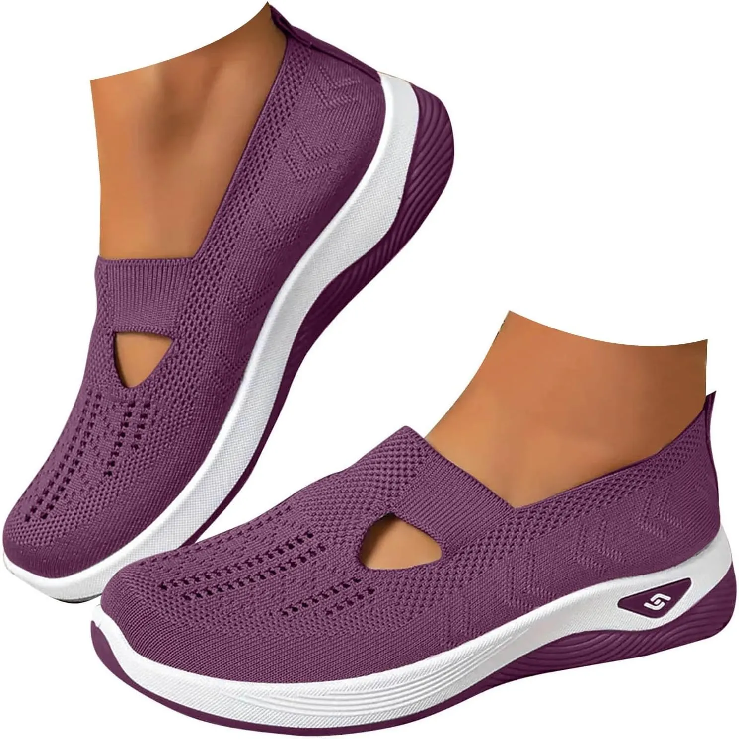 Cathalem Orthopedic Shoes for Women, 2024 New Women's Woven Breathable Soft Sole Shoes Women Diabetes Foam Shoes