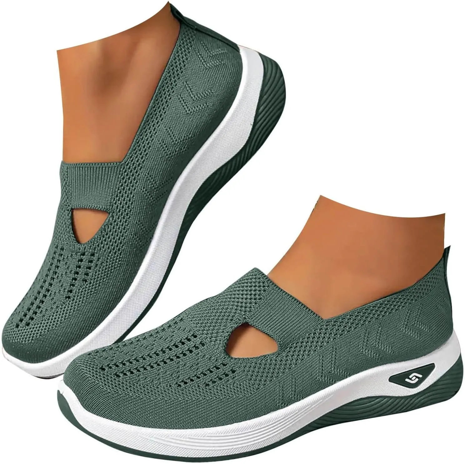 Cathalem Orthopedic Shoes for Women, 2024 New Women's Woven Breathable Soft Sole Shoes Women Diabetes Foam Shoes