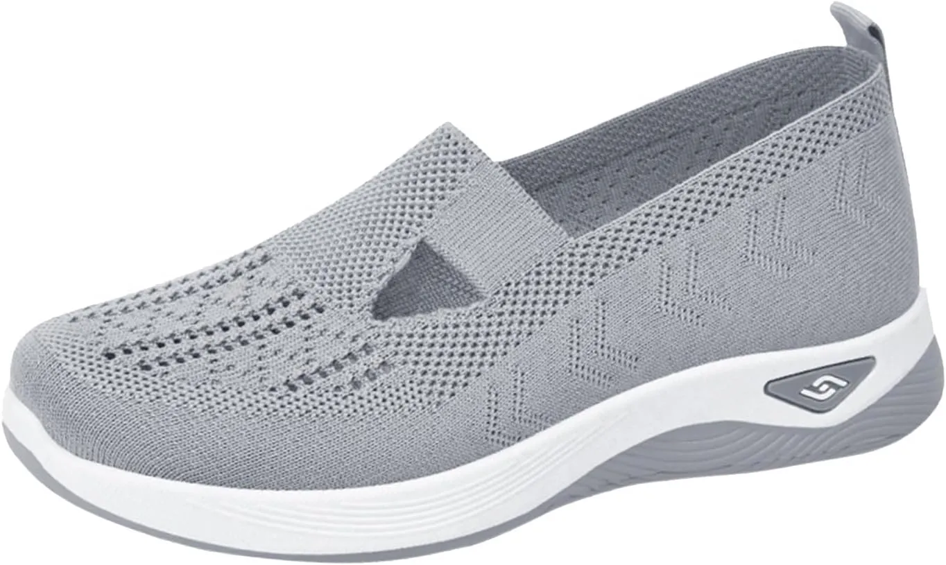 Cathalem Orthopedic Shoes for Women, 2024 New Women's Woven Breathable Soft Sole Shoes Women Diabetes Foam Shoes