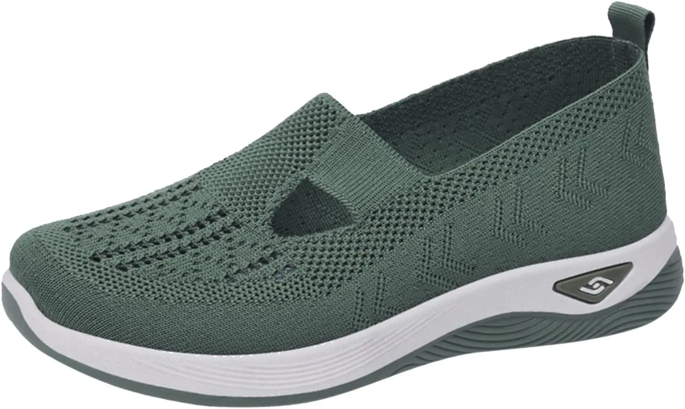 Cathalem Orthopedic Shoes for Women, 2024 New Women's Woven Breathable Soft Sole Shoes Women Diabetes Foam Shoes