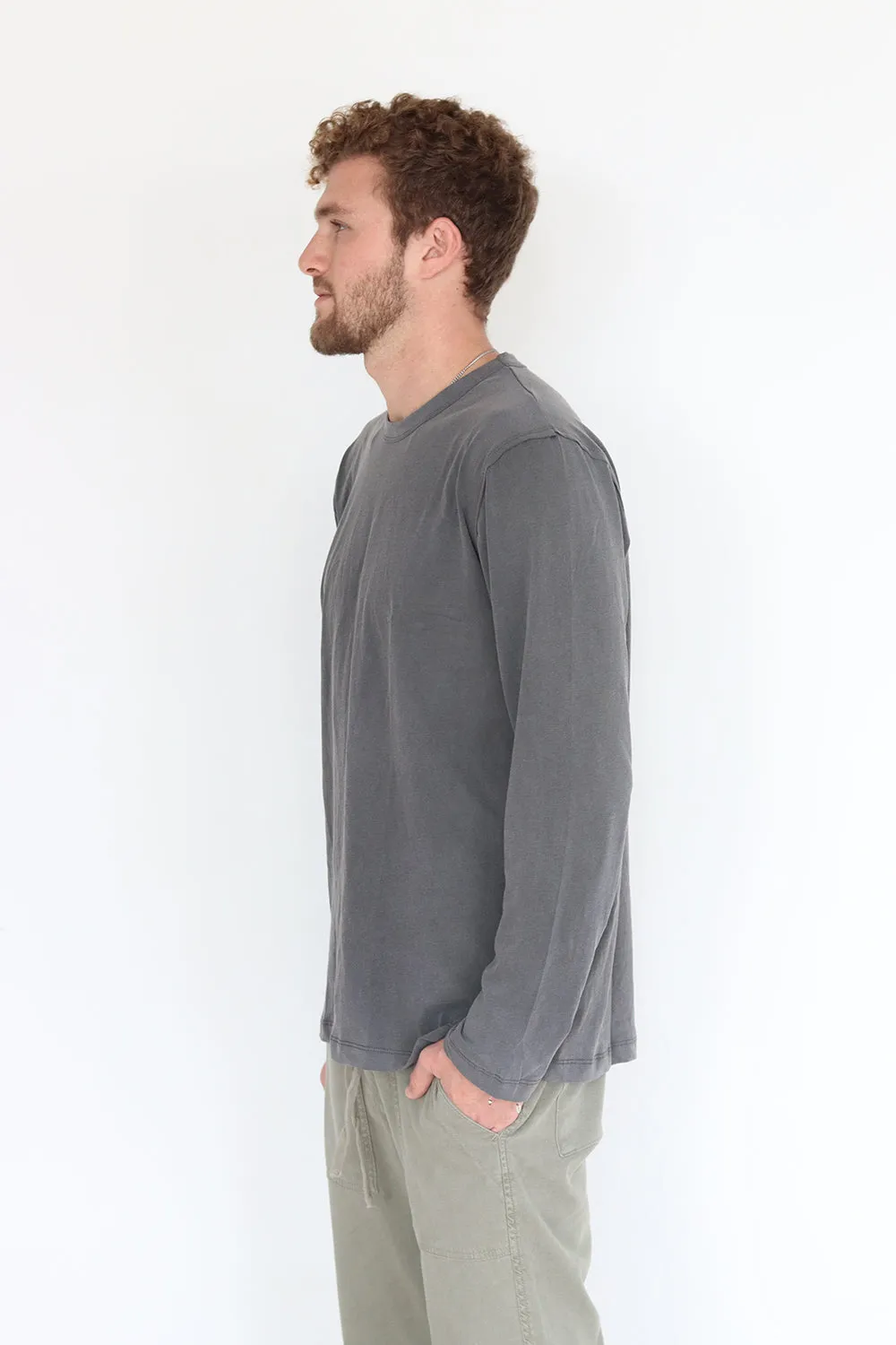 Charcoal Color Long Sleeve T-Shirt