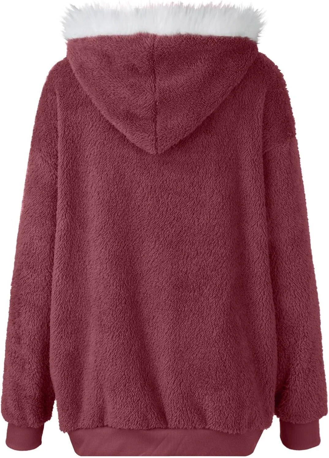 ChicCrate 2025 Womens Fuzzy Fleece Zip Up Jacket Sherpa Hoodies Winter Coats Trendy Warm Clothes Casual Pullover