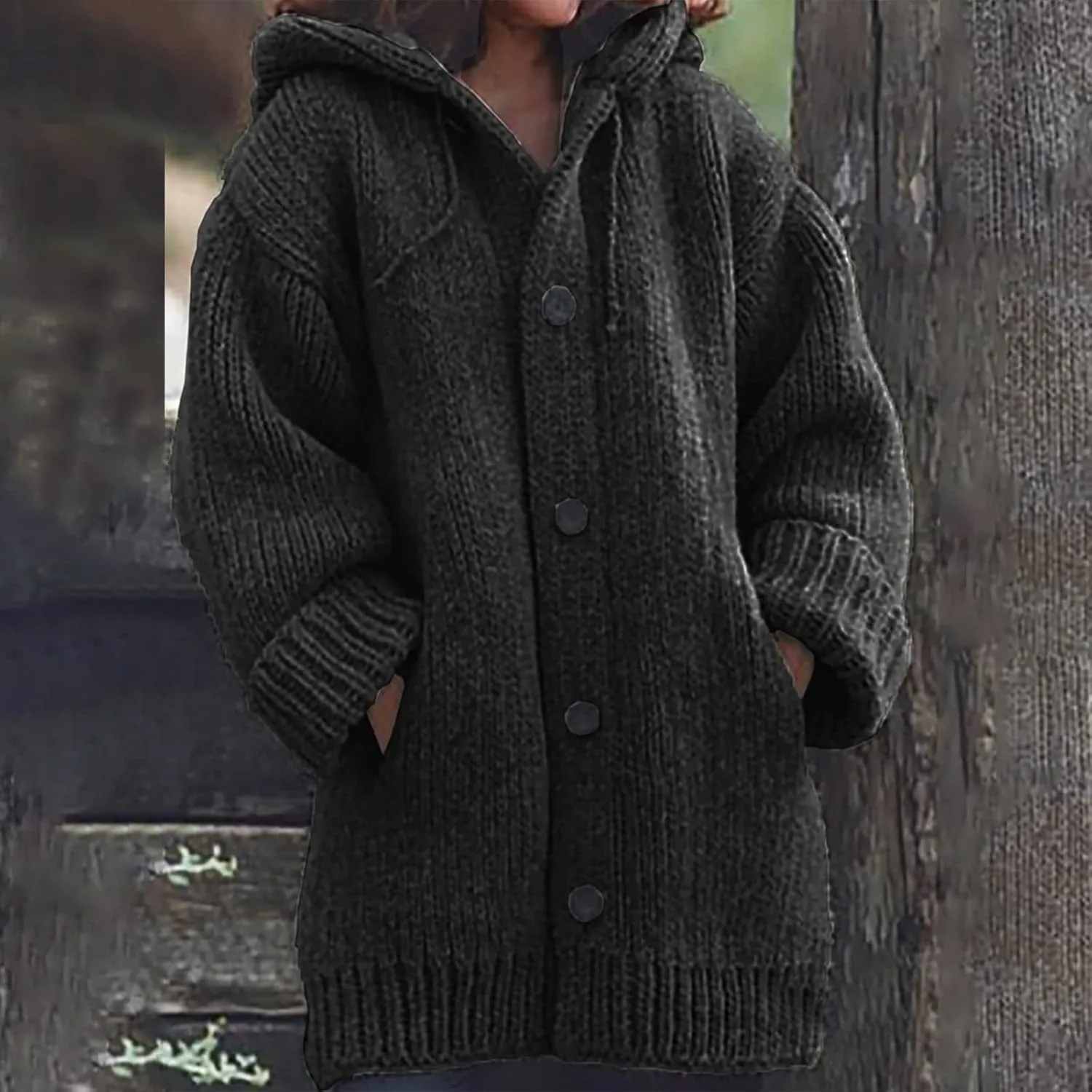 ChicCrate Women's Knit Open Front Cardigan Sweaters 2025 Fall Winter Clothes Long Sleeve Solid Color Jackets Trendy Outwear