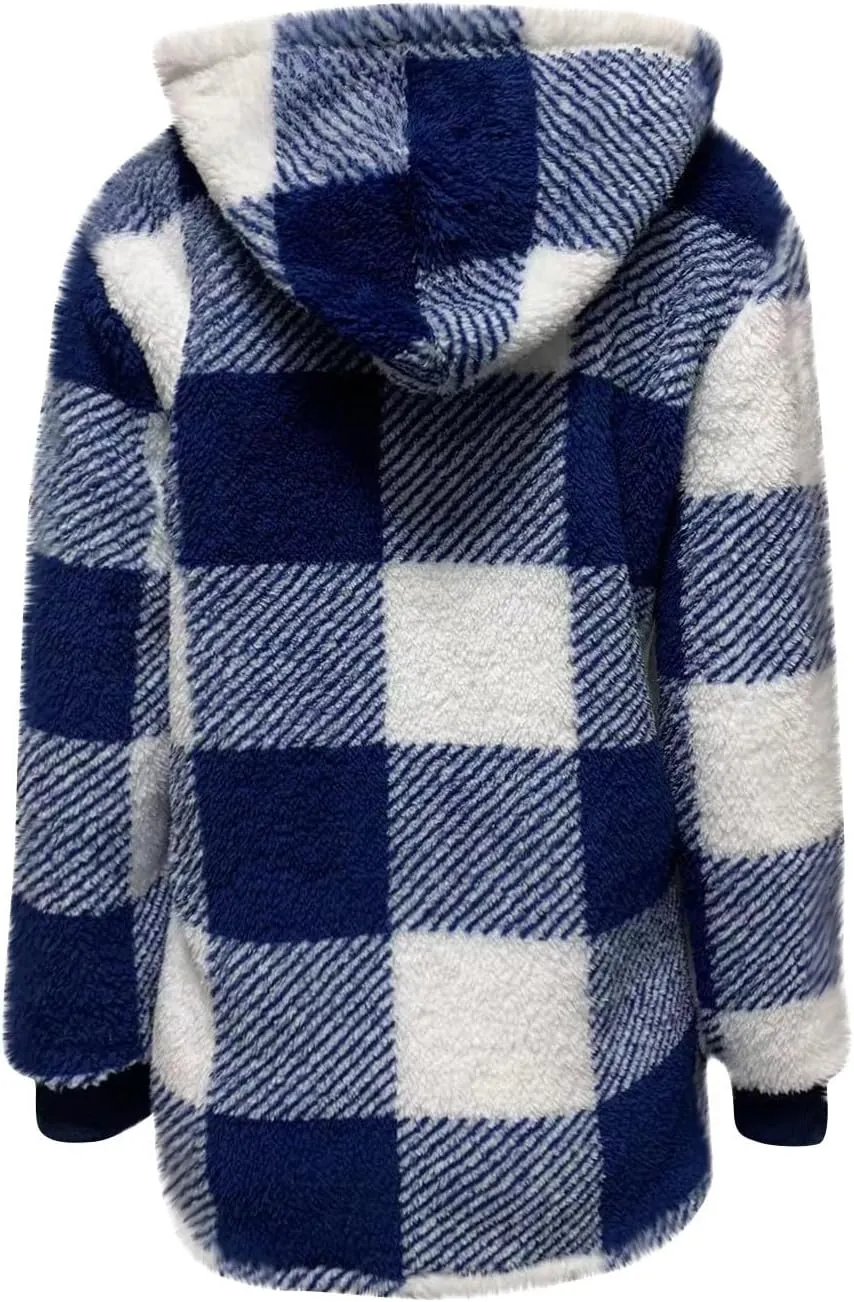 ChicCrate Womens Plaid Shacket Jacket 2025 Fall Winter Clothes Fashion Outfits Long Sleeve Coats