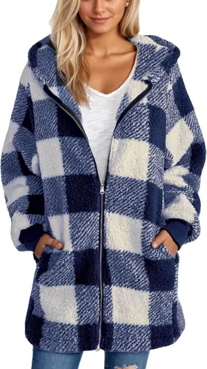 ChicCrate Womens Plaid Shacket Jacket 2025 Fall Winter Clothes Fashion Outfits Long Sleeve Coats