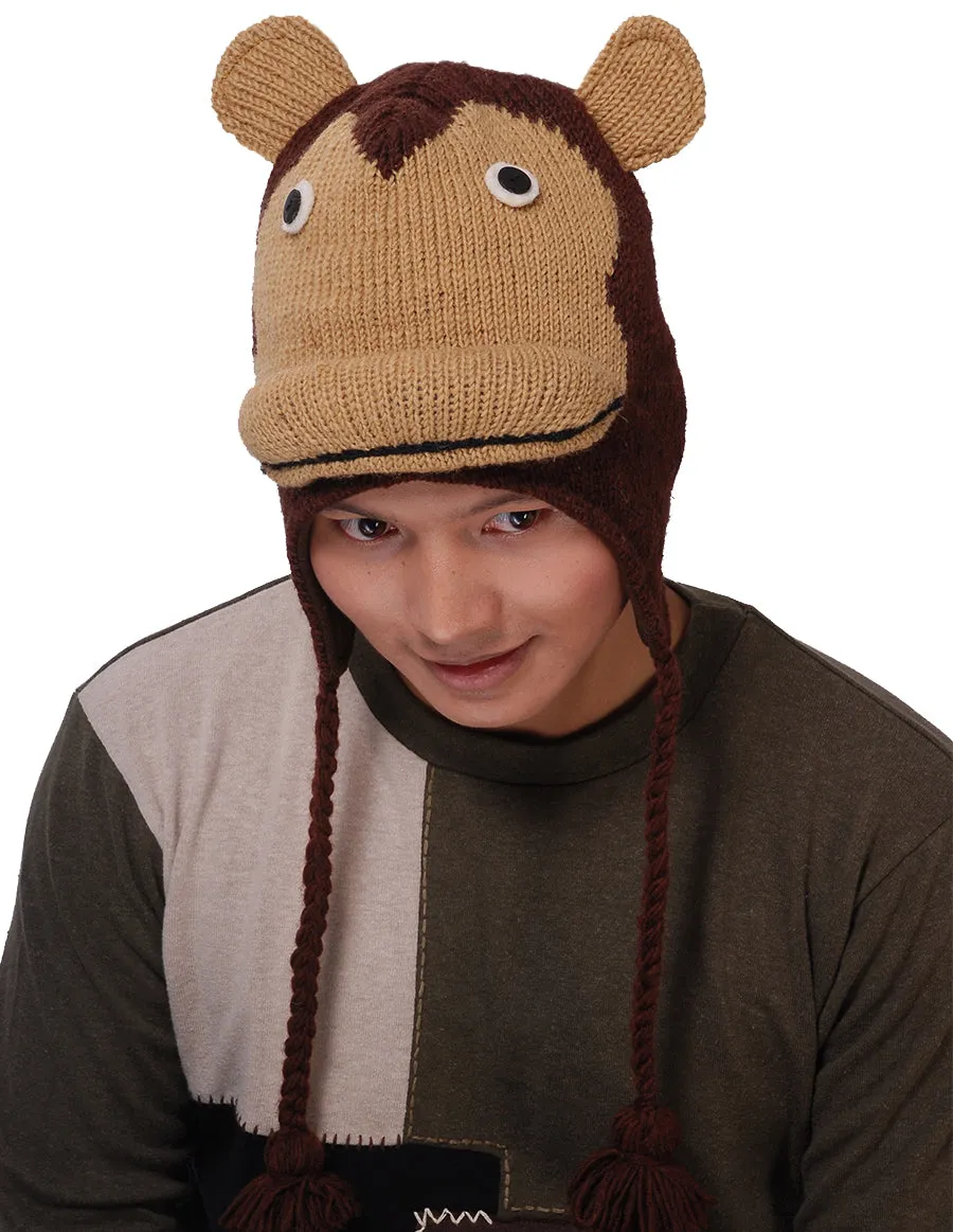 Animal Hat with Chimpanzee Face Design