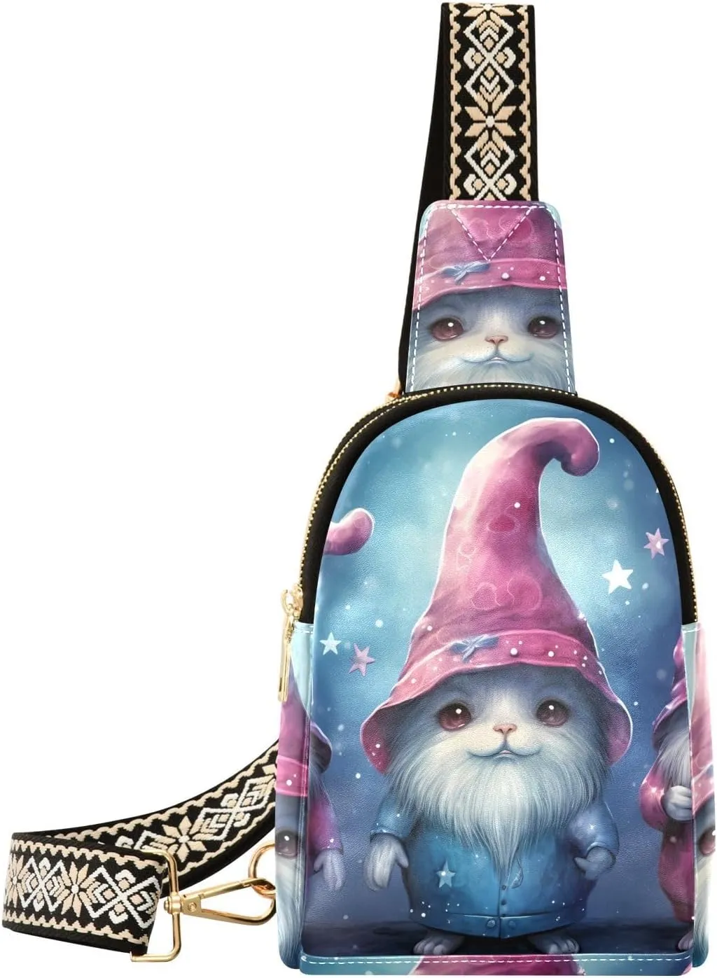 Christmas Gnome Sling Bag for Women Fanny Packs for Women Small Leather Fanny Pack Crossbody Bags Fashion Waist Packs Chest Bag for Travel 21341380