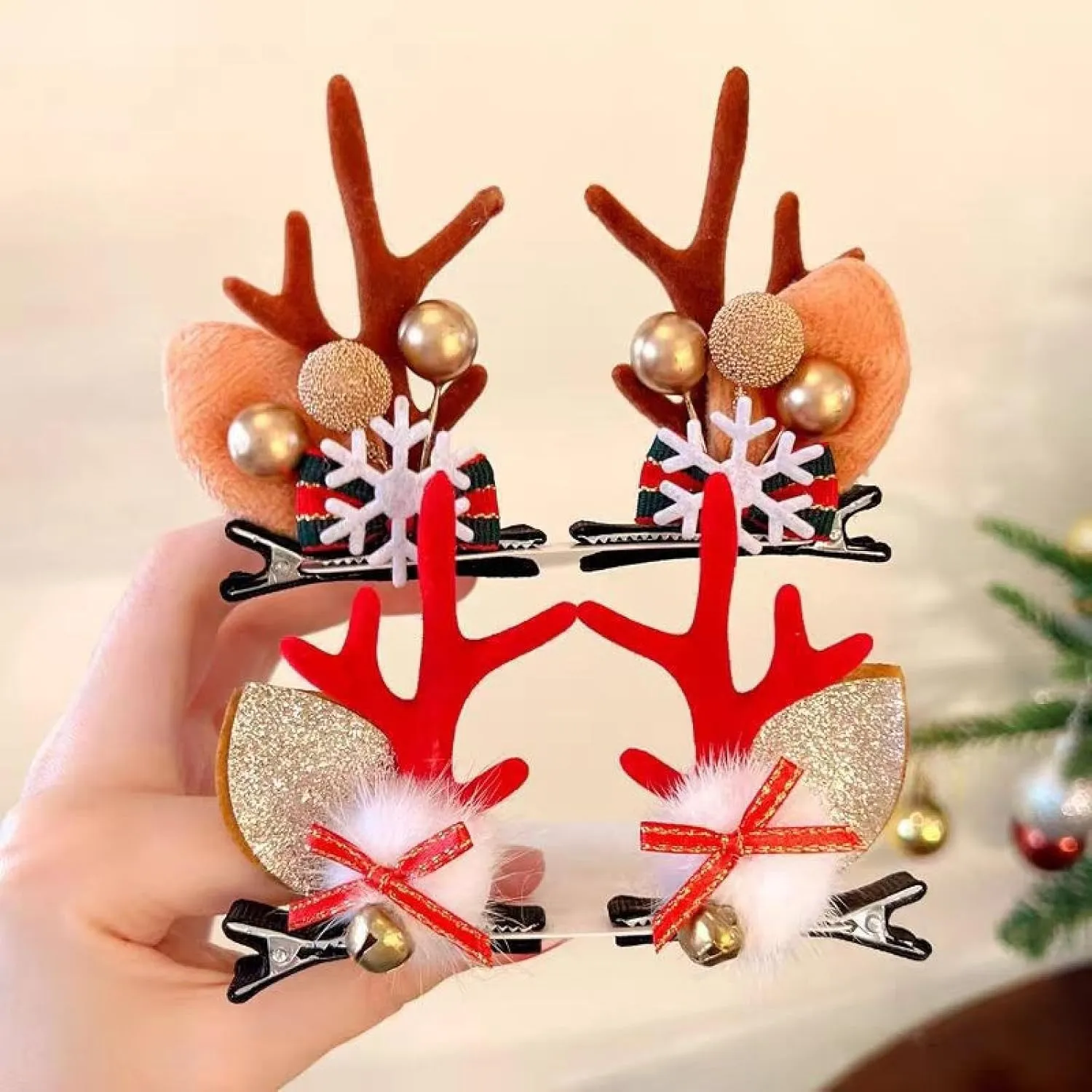 Christmas hairpins, antler headbands, elk headbands, Christmas dressups, headbands, hair clips,