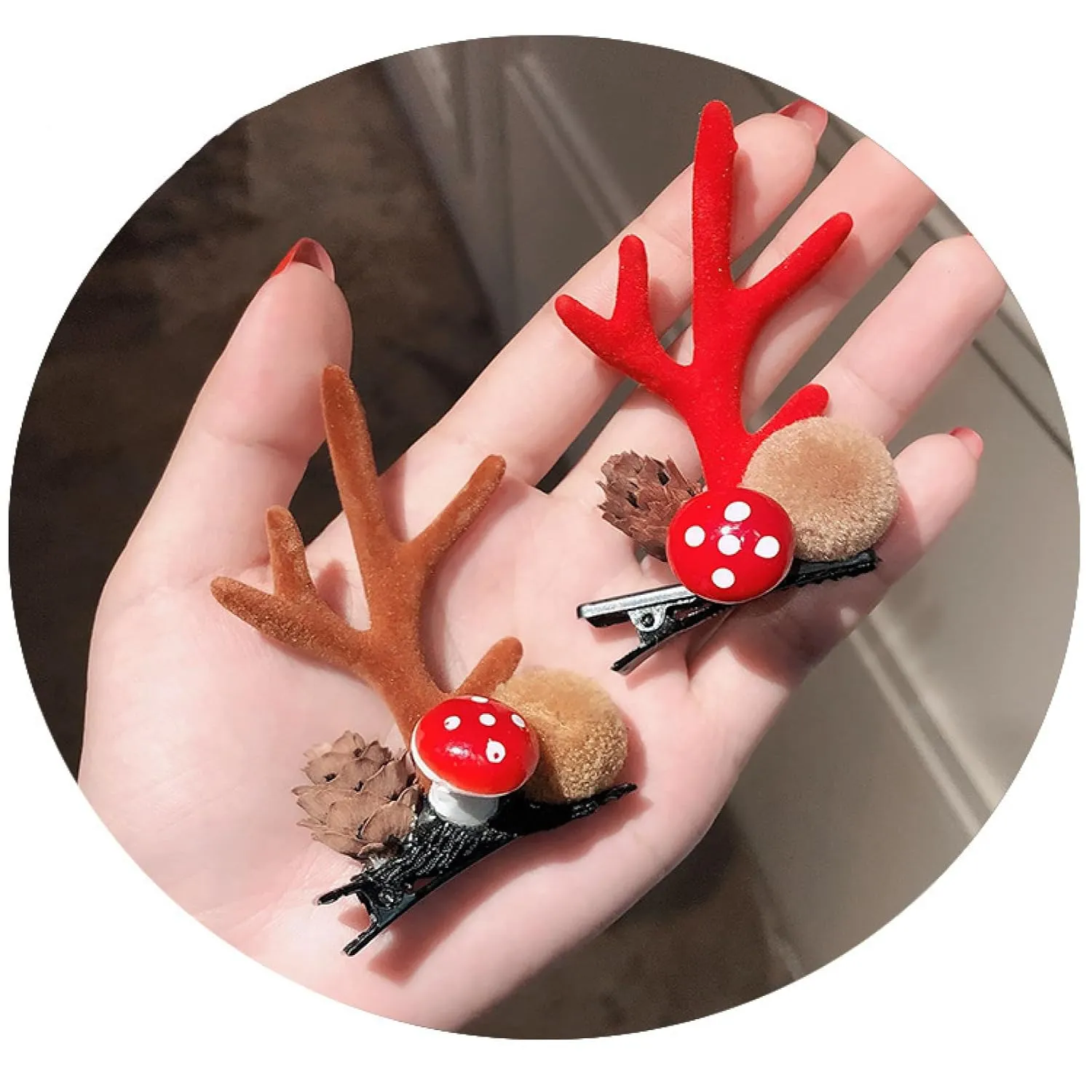 Christmas hairpins, antler headbands, elk headbands, Christmas dressups, headbands, hair clips,