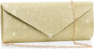 Clutch Purses for Women,Evening Bag Envelope Clutch with Detachable Chain Sparkle Elegance