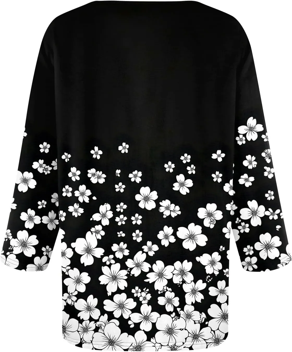 COTECRAM 3/4 Length Sleeve Womens Tops V Neck Dressy Casual Tunic Tops Spring Summer Loose Fit Blouse Shirts 2025