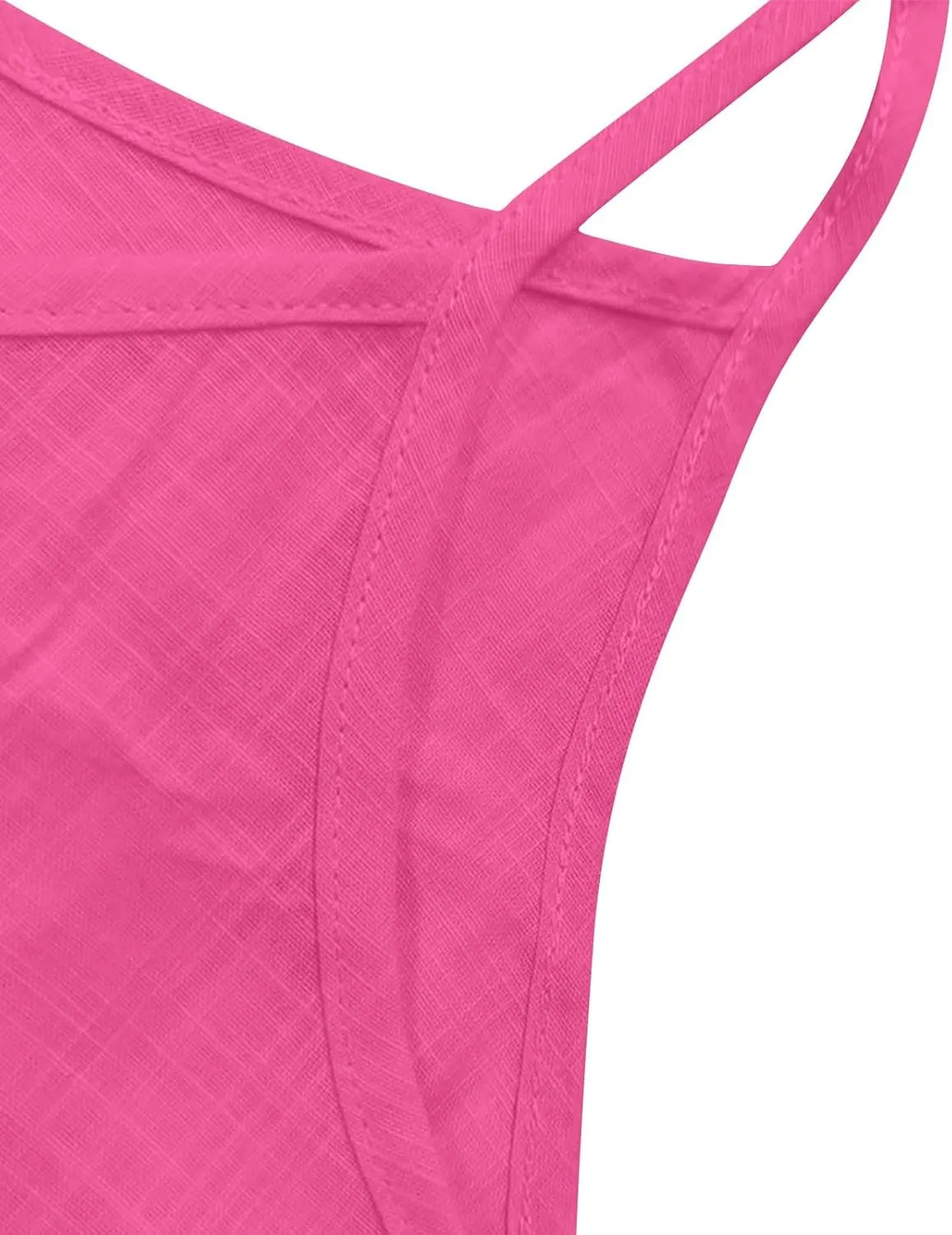 Cotton Linen Tank Top for Women Sleeveless Spaghetti Strap Camisole Summer Beach Vacation Tops Casual Travel Clothes